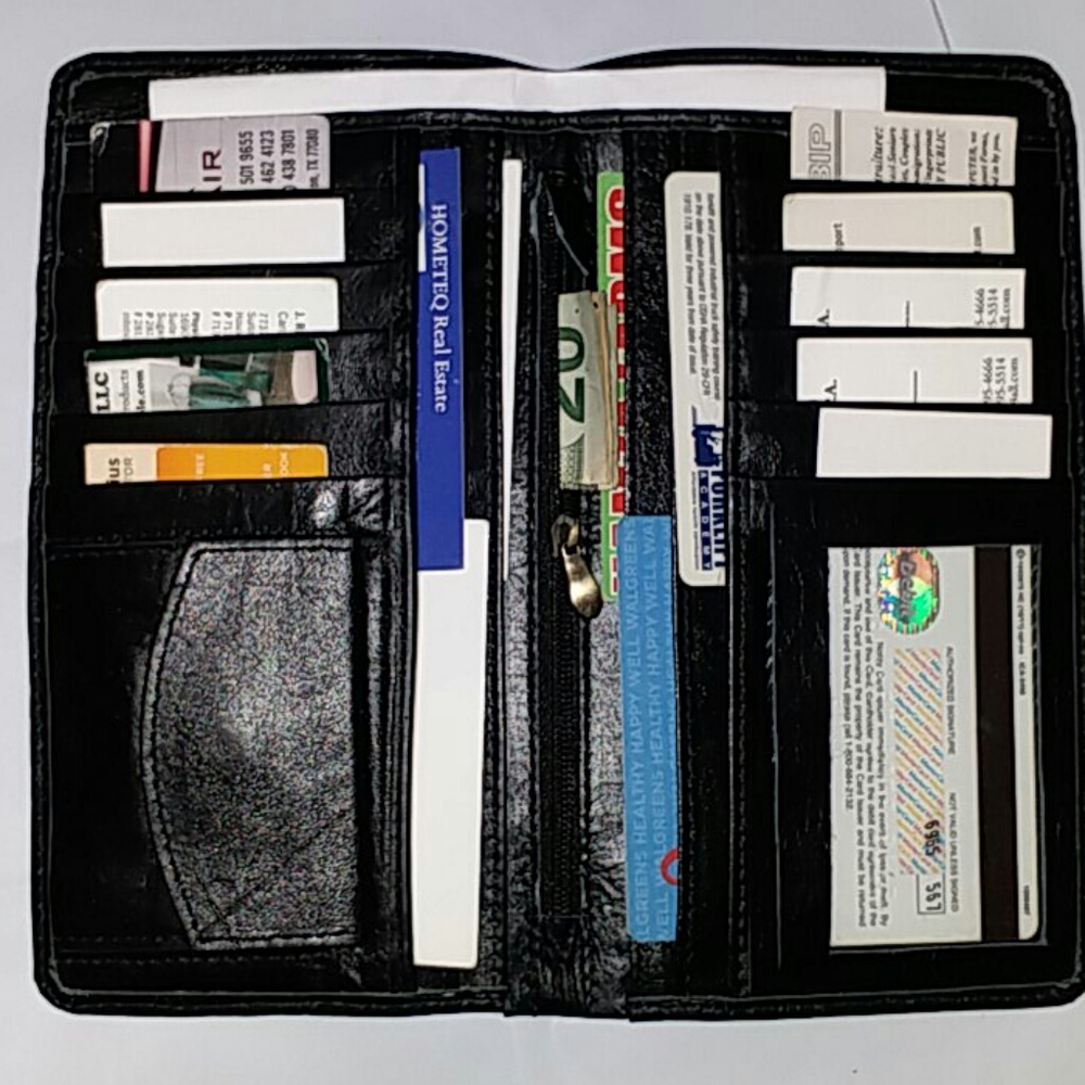 Full Grain Unisex Leather Long Wallet
